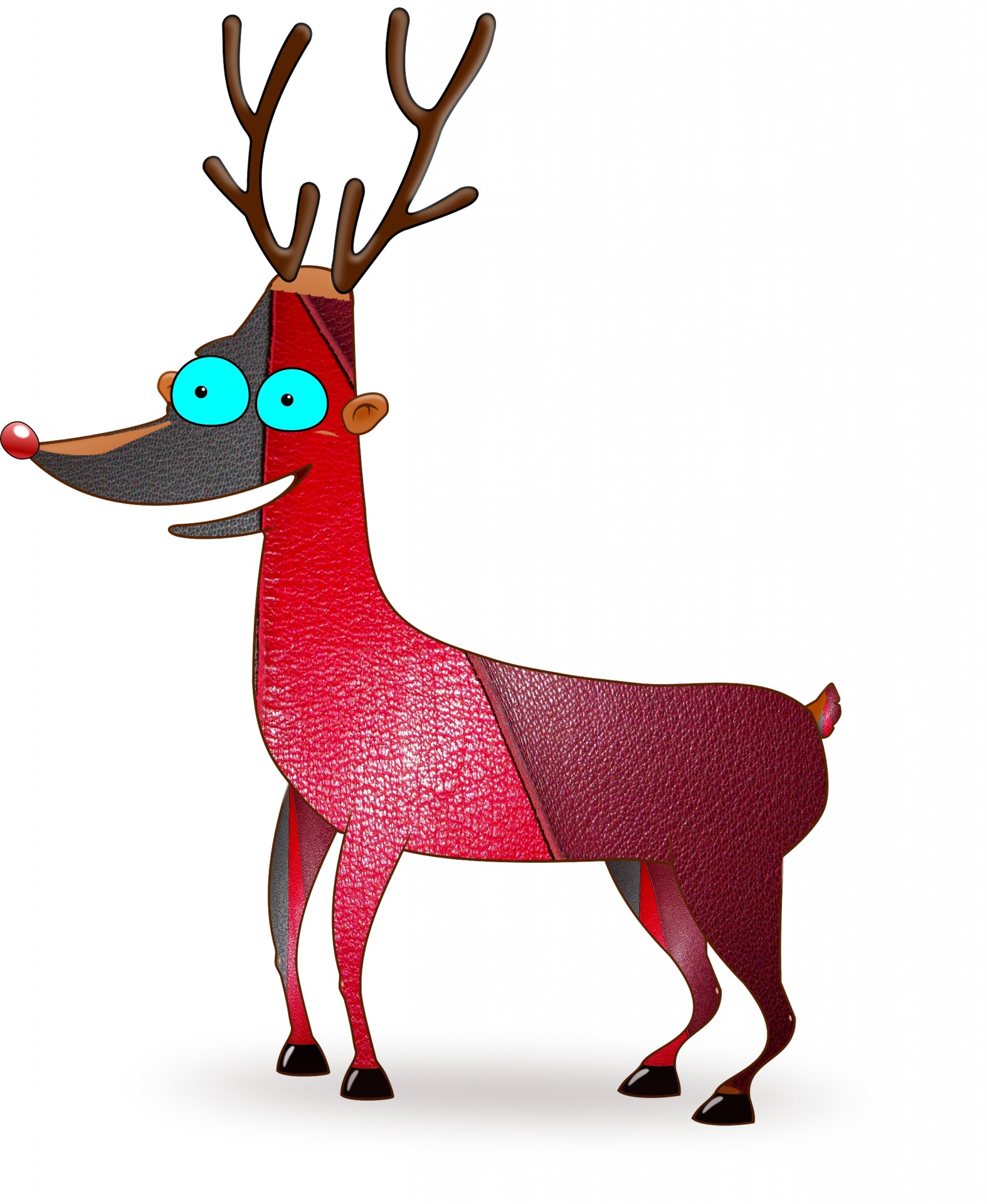 red reindeer cartoon free photo