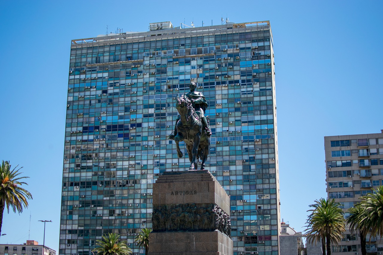 reiter  skyscraper  statue free photo