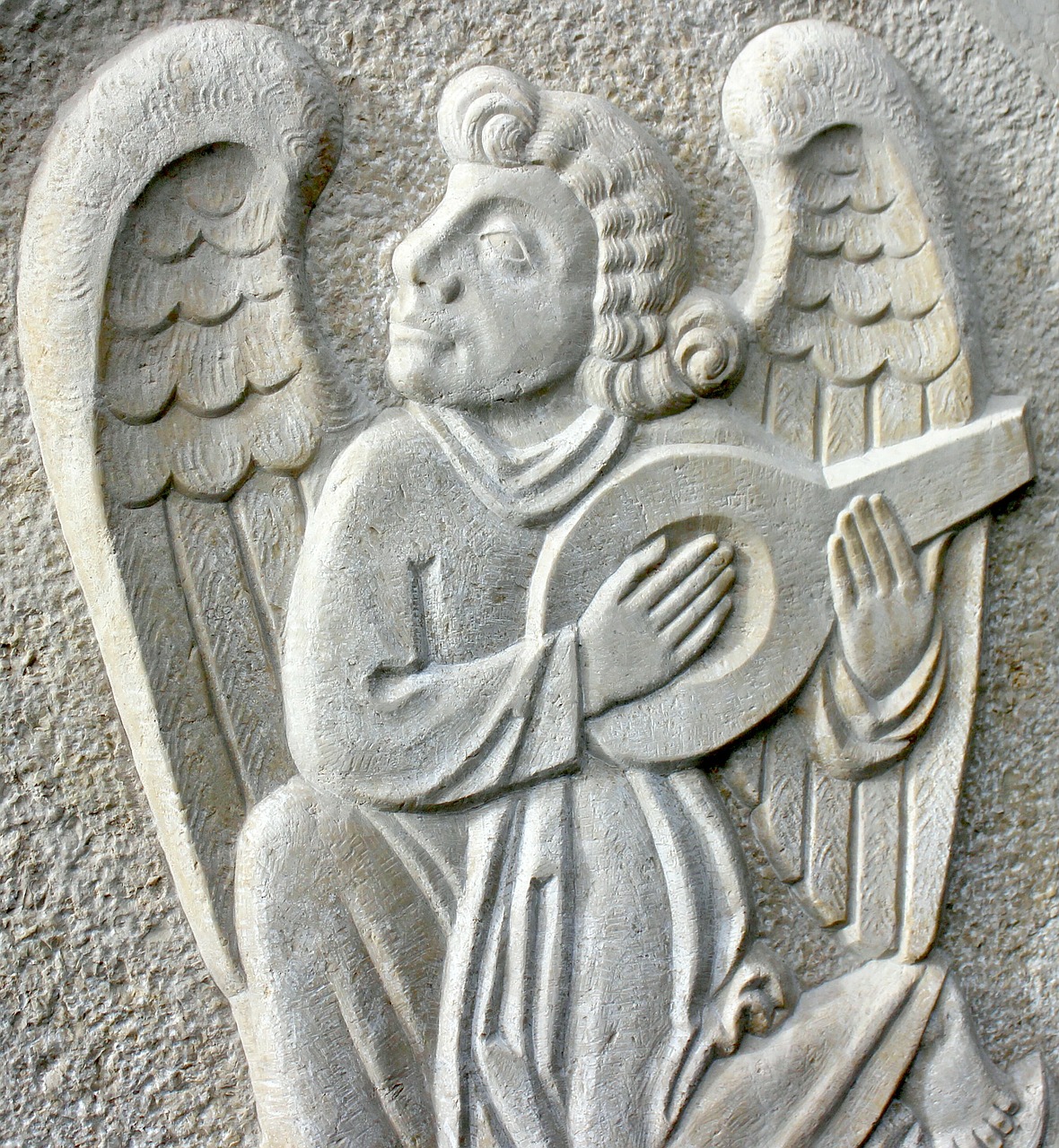 relief stone angel free photo