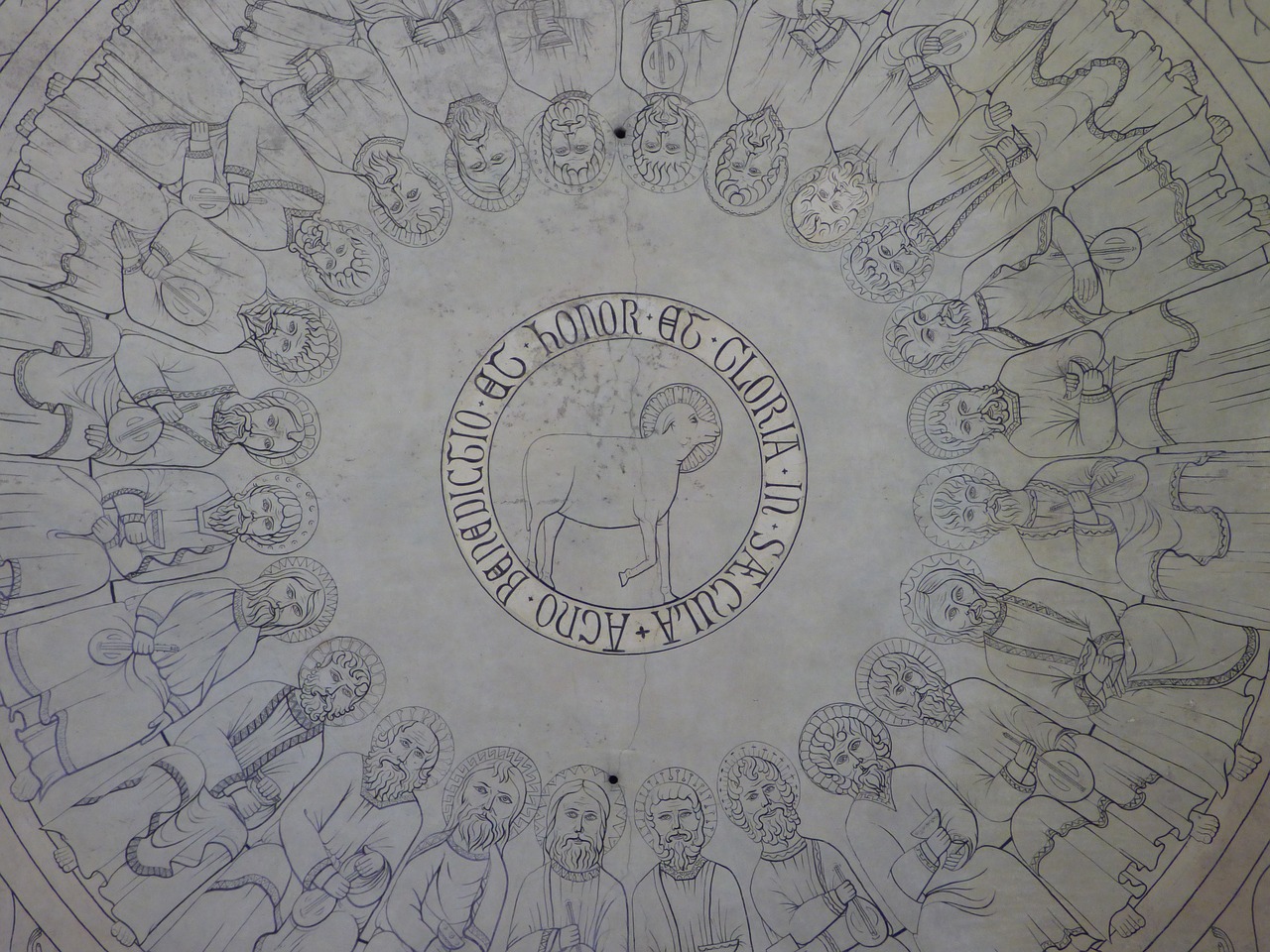 religious fresco ceiling st wolf naud free photo