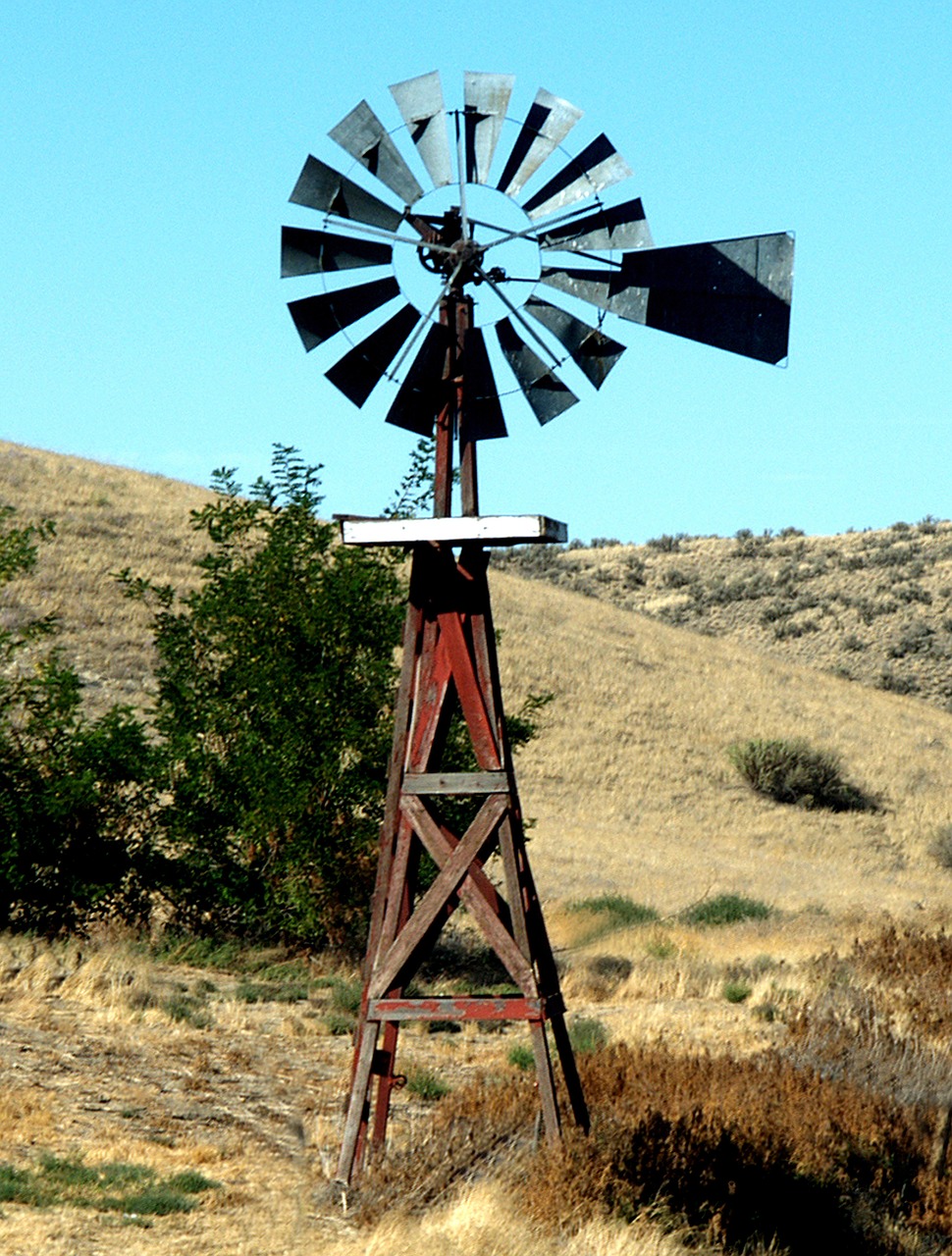 renewable energy windmill ranching free photo