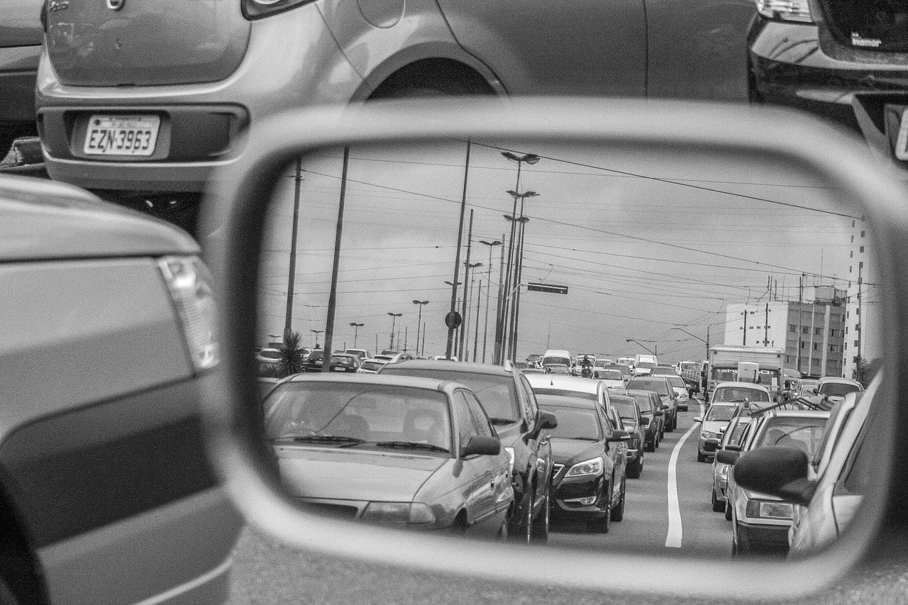 rearview traffic rent a car free photo