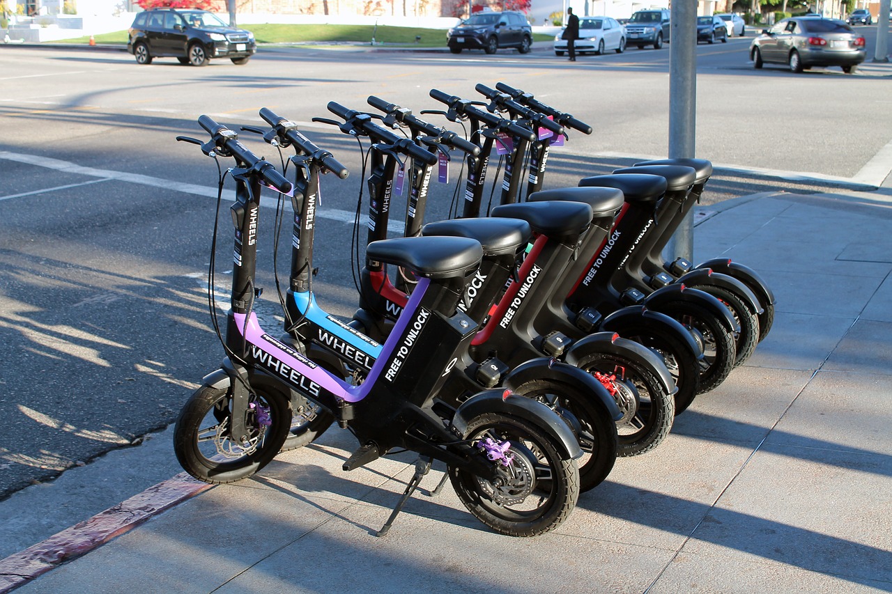 rental scooters  electric  california free photo