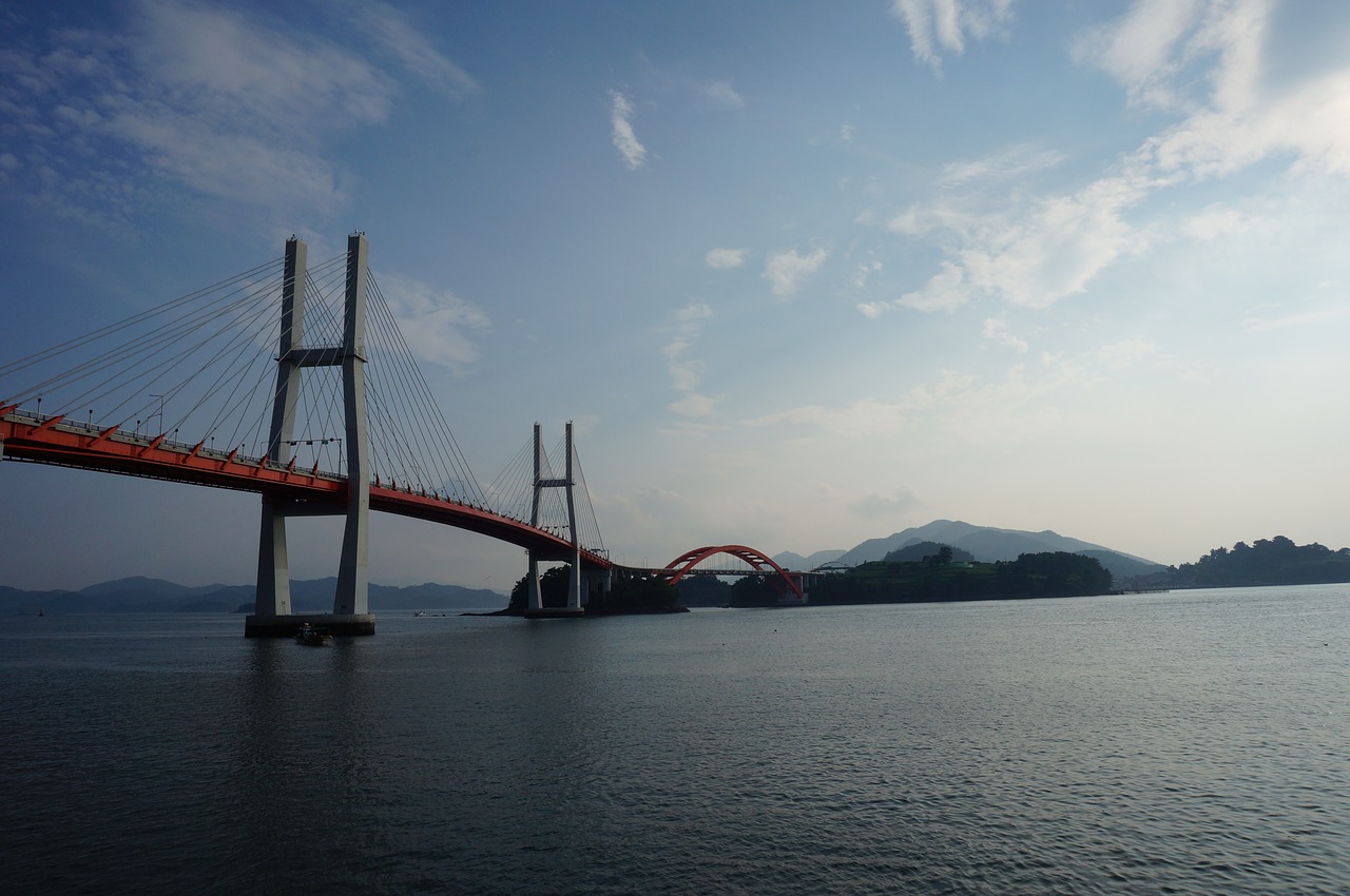 republic of korea sacheon samcheonpo bridge free photo