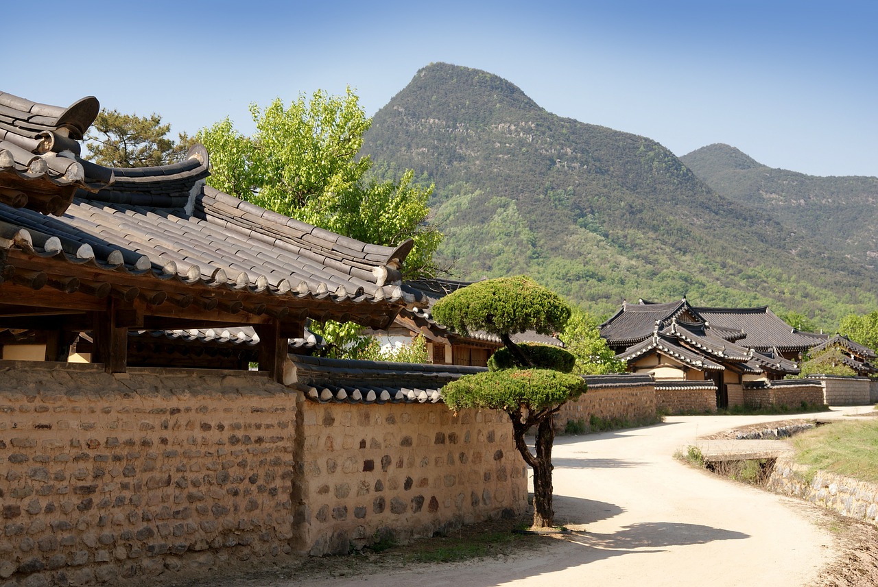 republic of korea traditional houses free photo