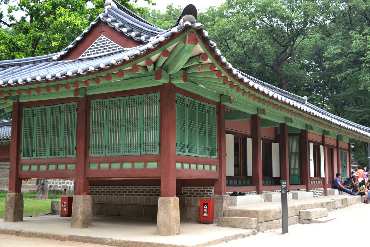 republic of korea jongmyo shrine roof tile free photo