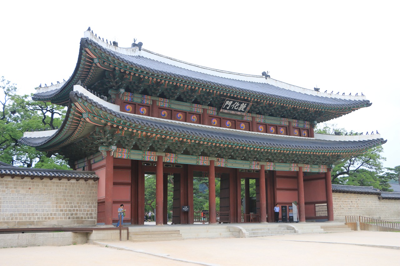 republic of korea changdeokgung donhwamun free photo