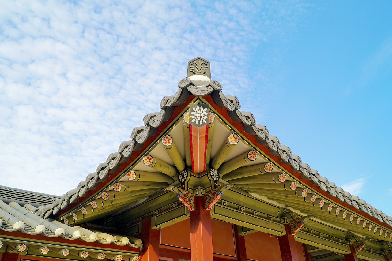 republic of korea  roof tile  traditional free photo