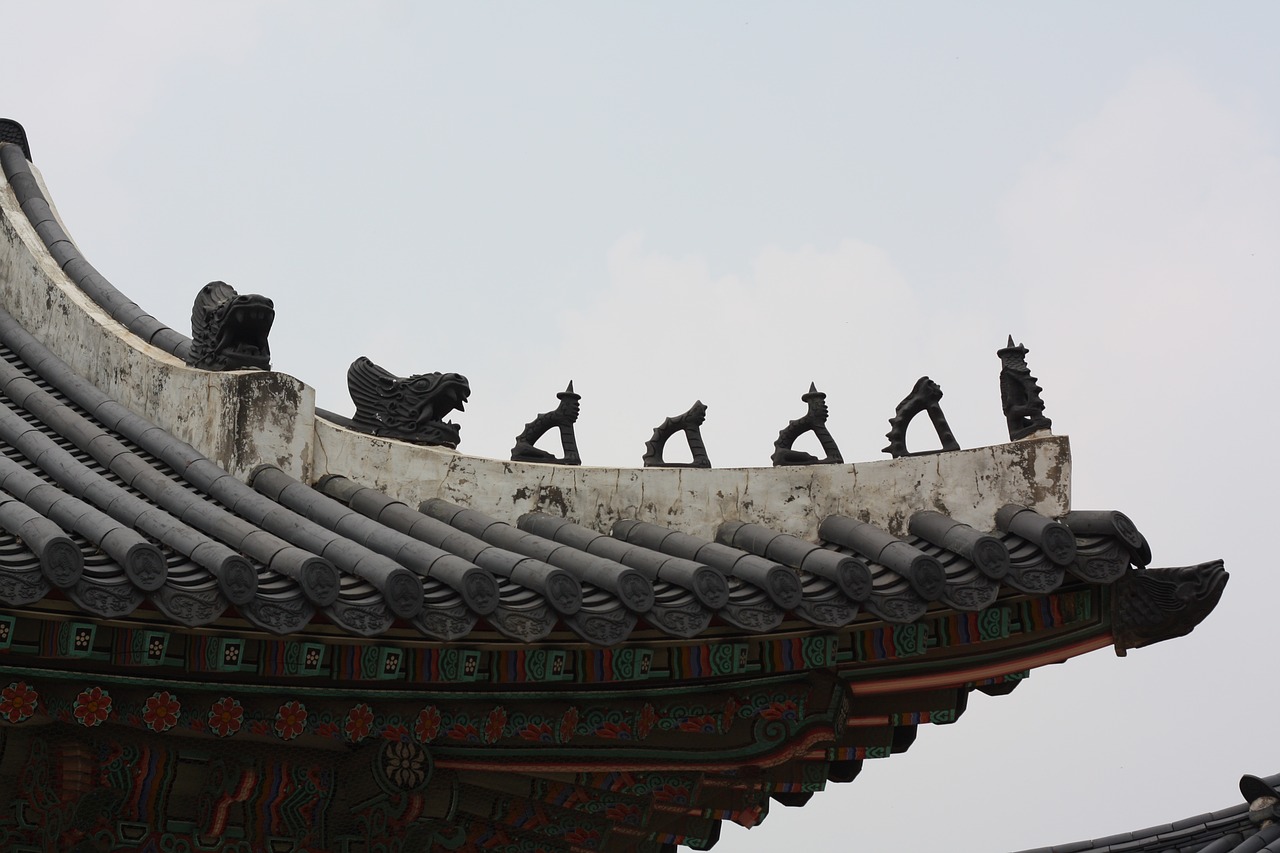 republic of korea roof gyeongbok palace free photo