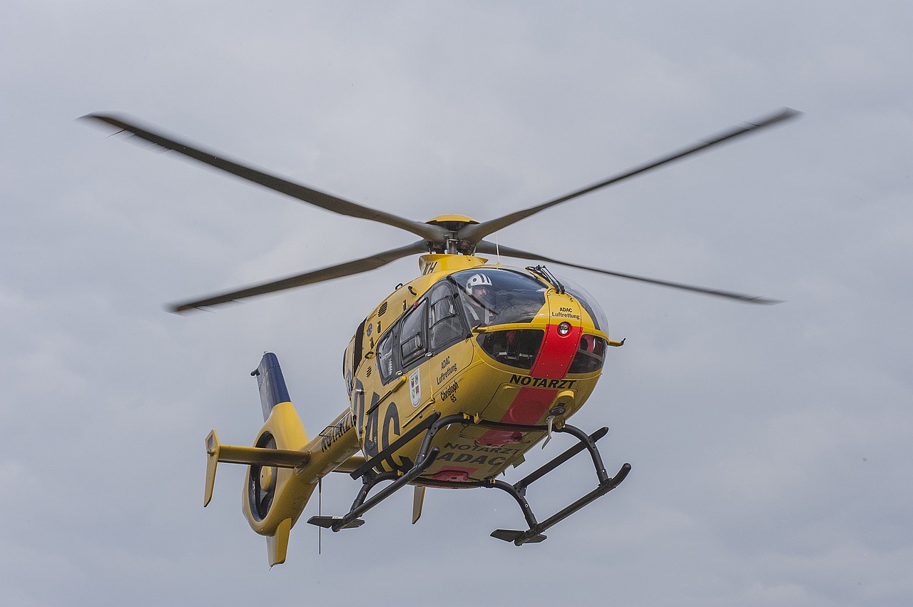 rescue helicopter start ambulance service free photo