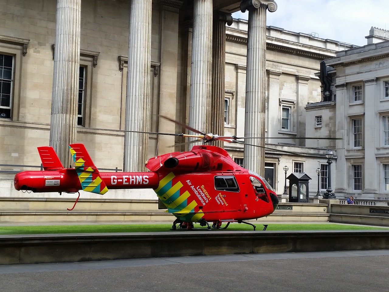 rescue helicopter red aircraft free photo