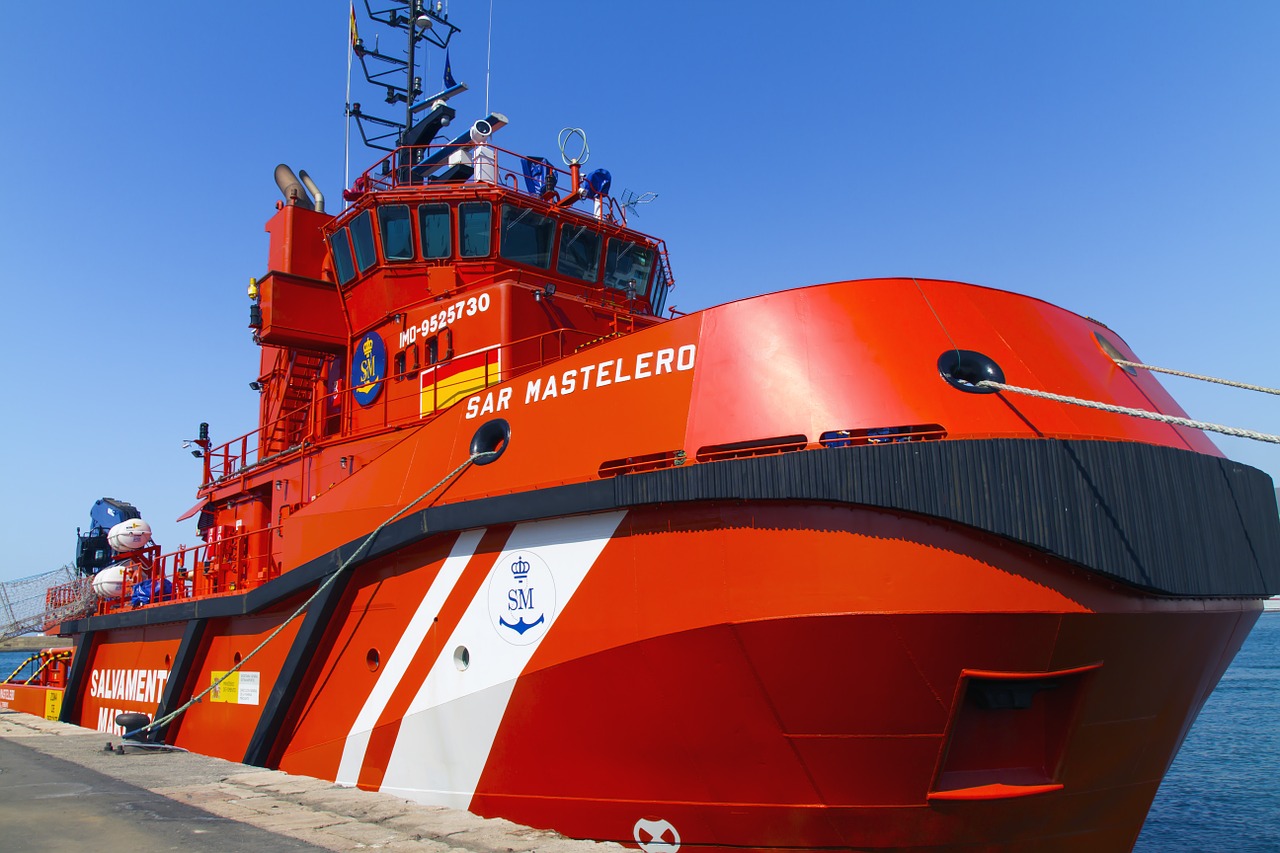 rescue vessel port almeria free photo