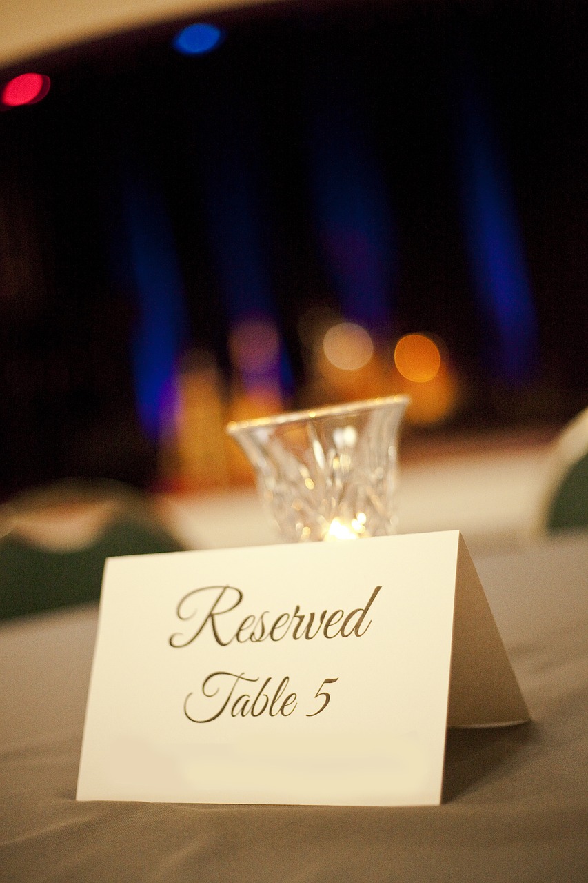reservation event table free photo