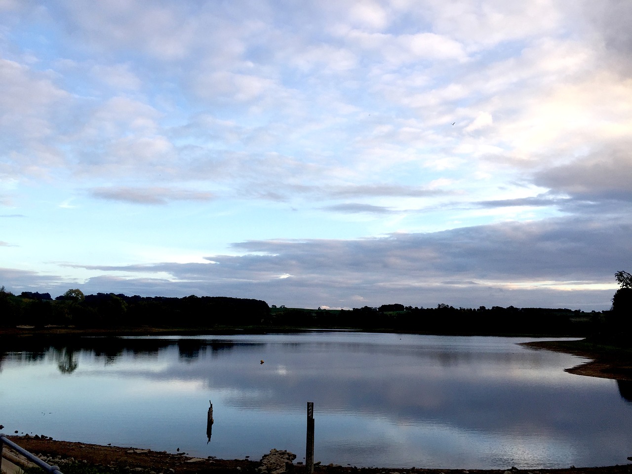 reservoir lake reflection free photo