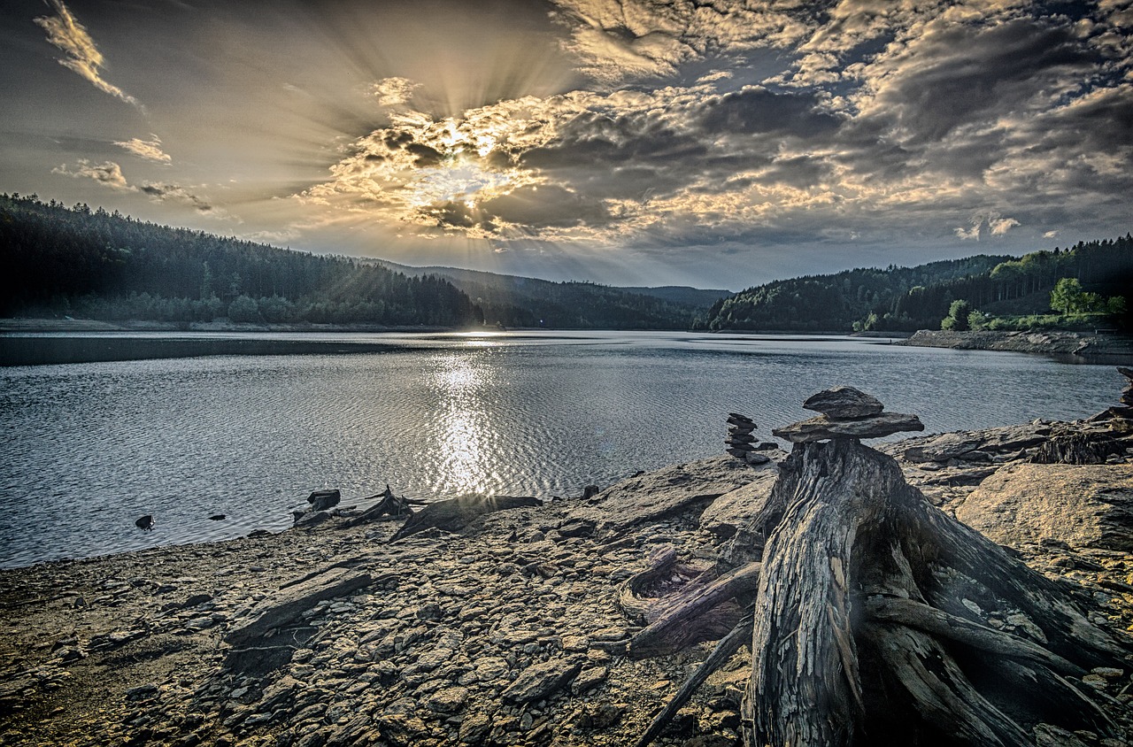 reservoir  landscape  lake free photo