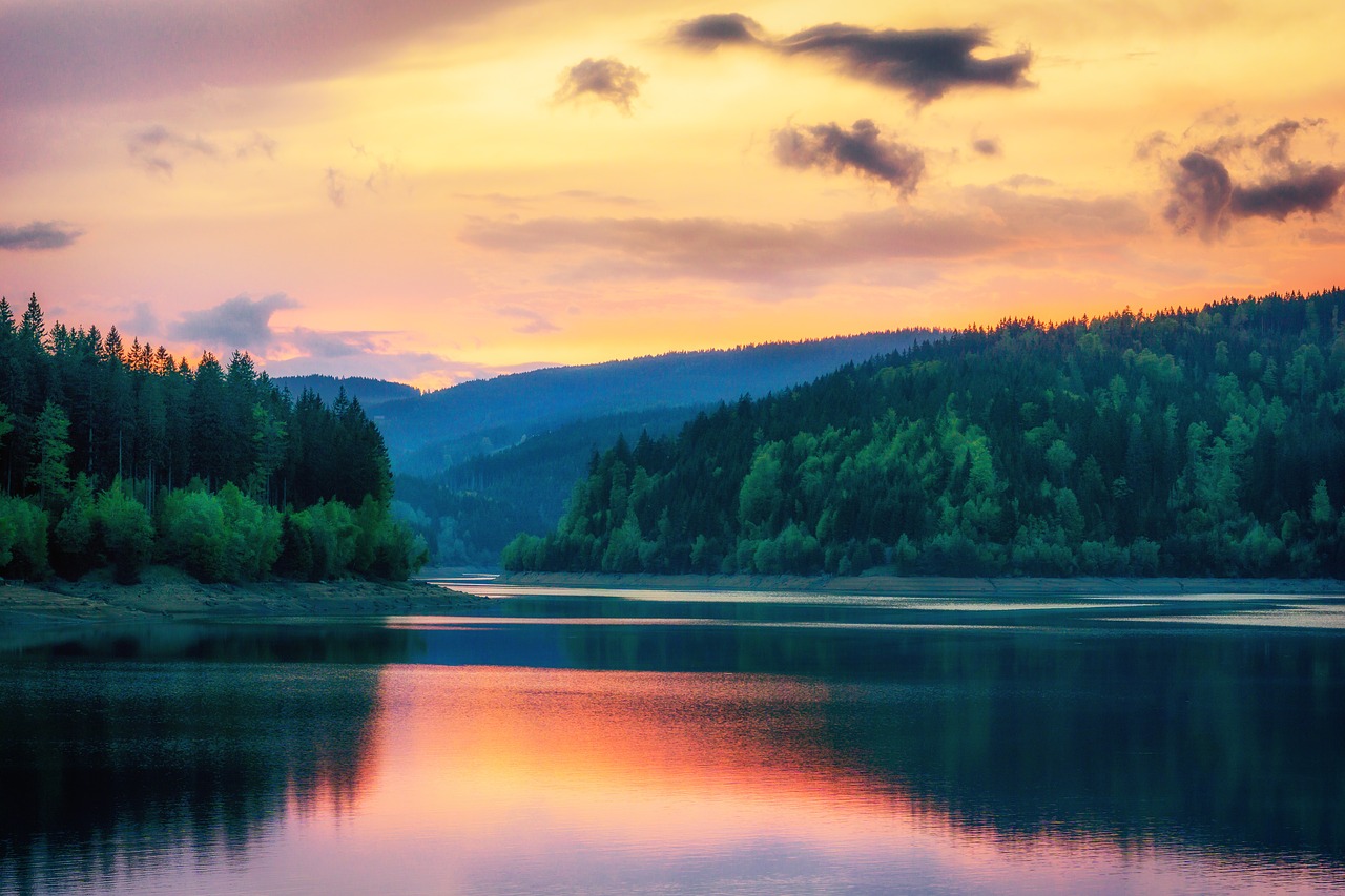 reservoir  landscape  lake free photo