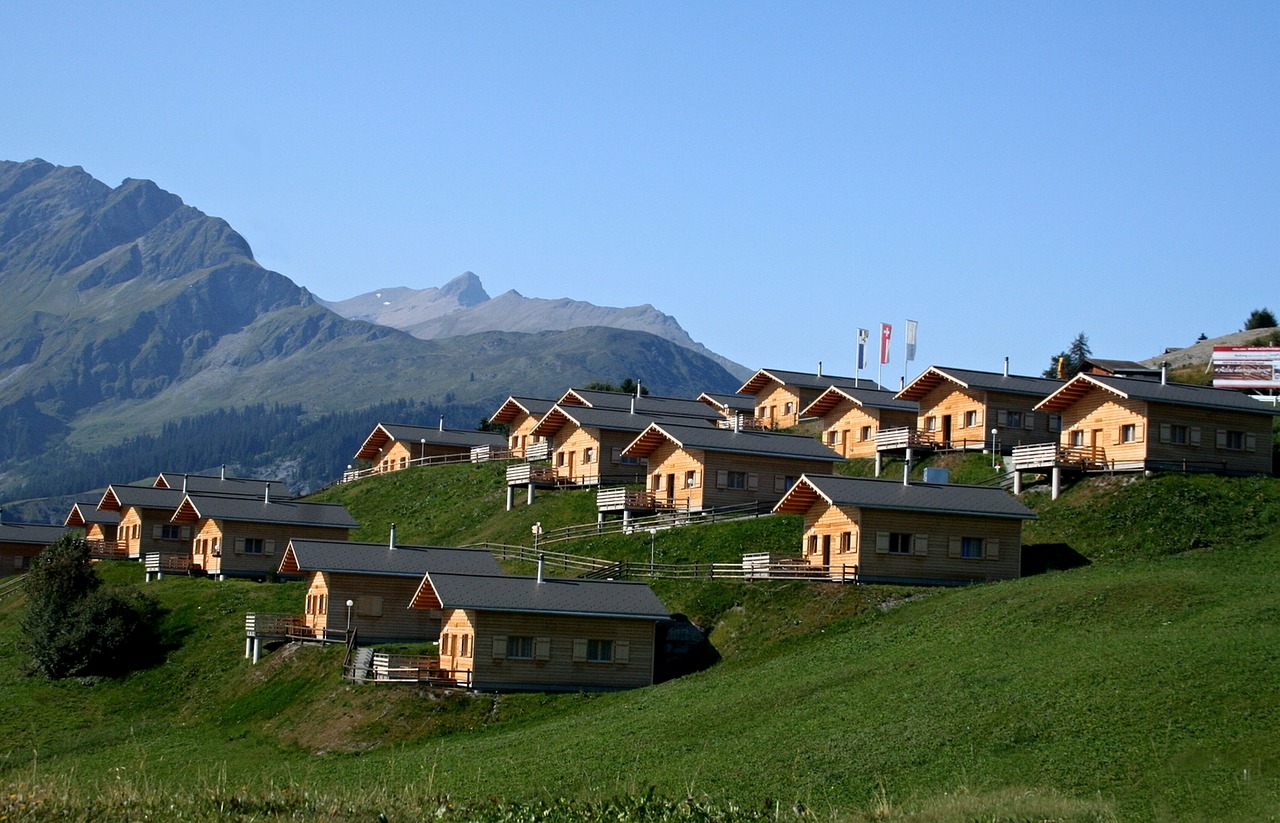 resort urmein alpine hut free photo