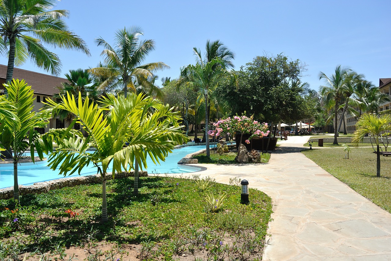 resort holiday swimming pool free photo