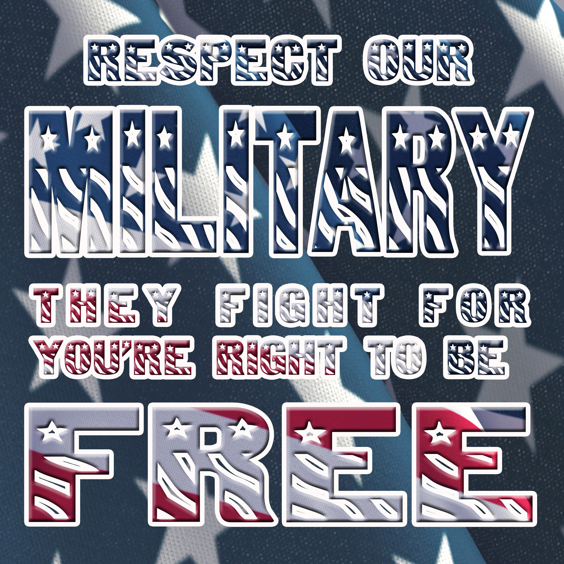 respect military right to be free free photo