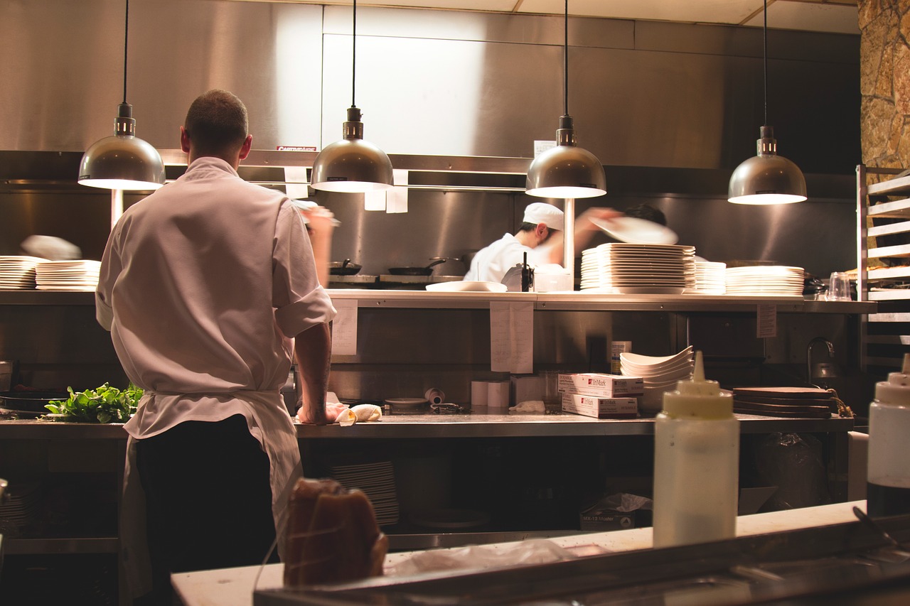 restaurant kitchen chefs free photo
