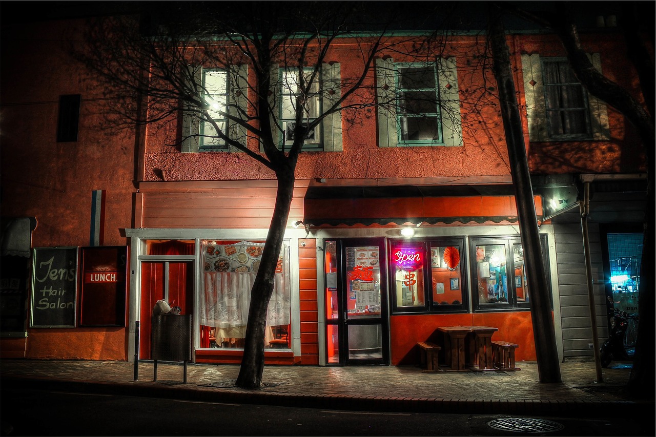 restaurant building windows free photo