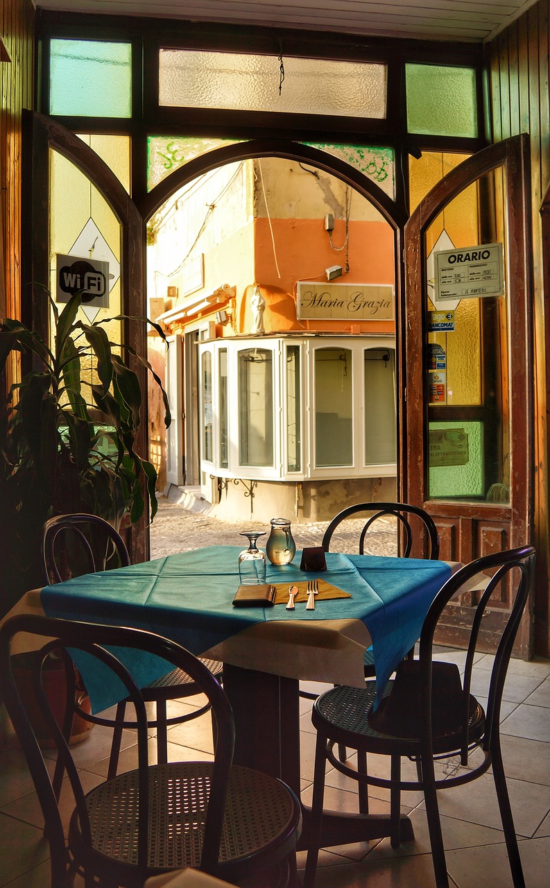 restaurant interior table free photo