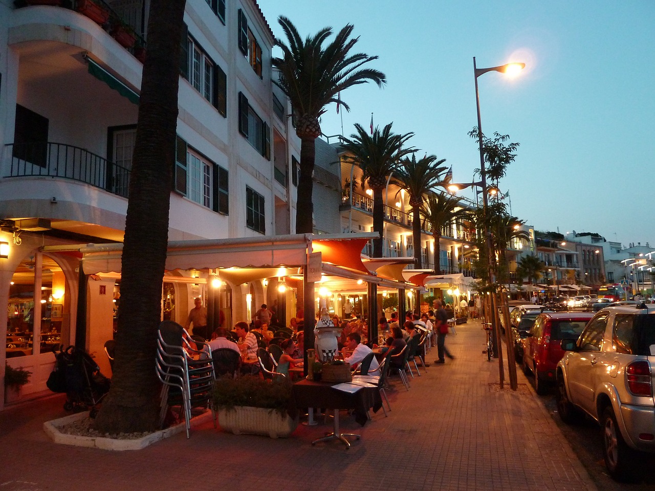 restaurant terrace menorca free photo