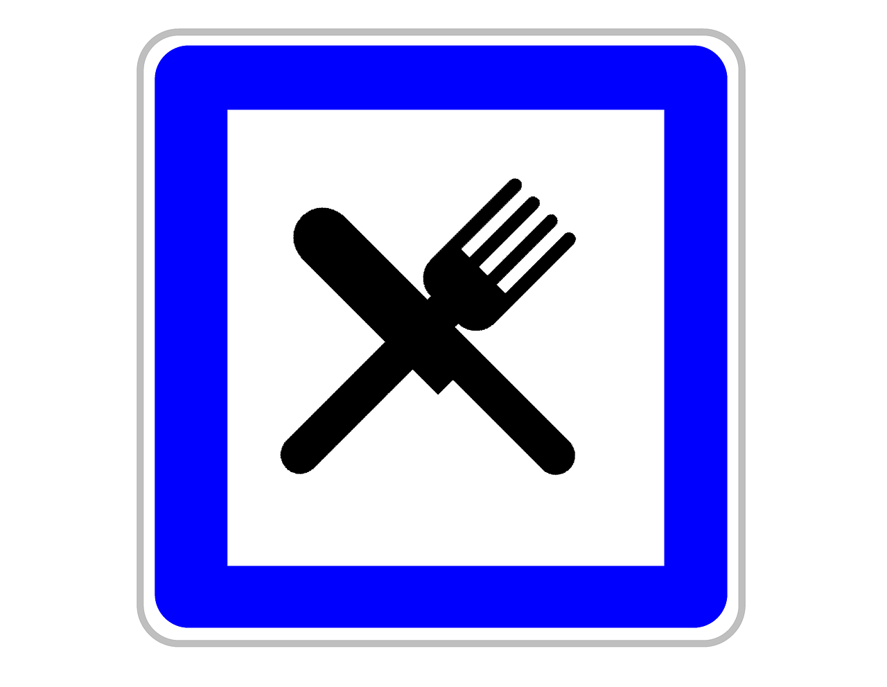restaurant sign icon free photo