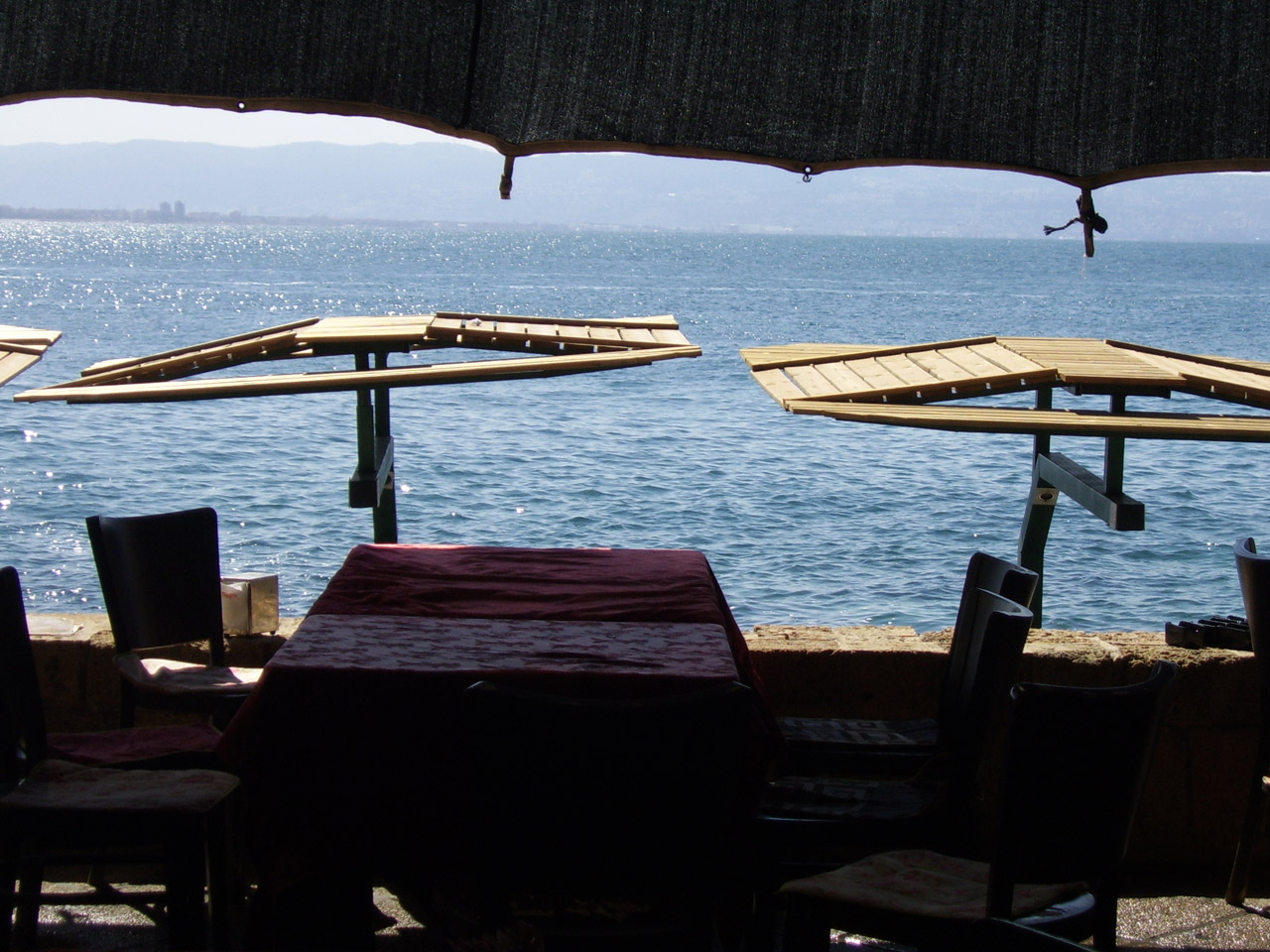 restaurant sea view free photo