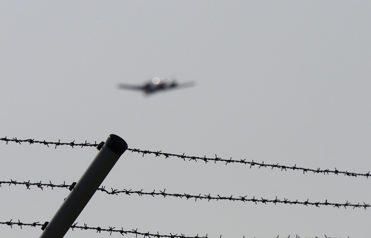 restricted zone  barbed wire  flyer free photo
