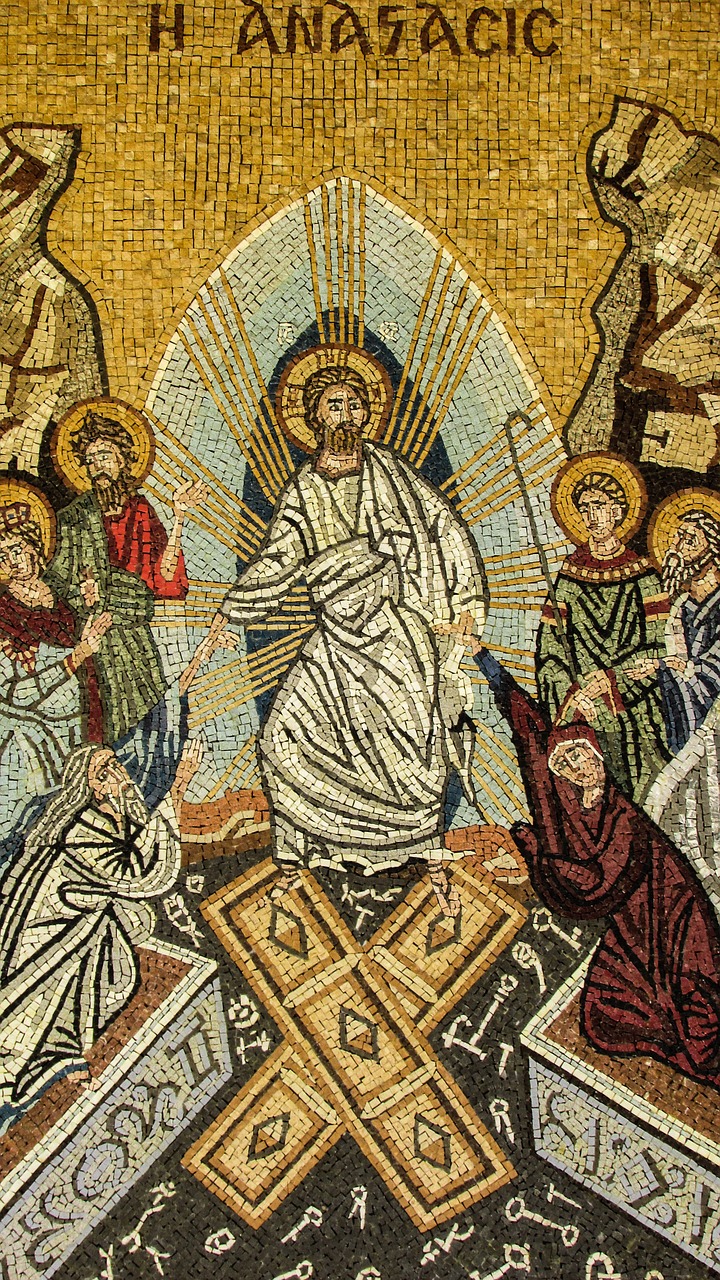 resurrection mosaic church free photo