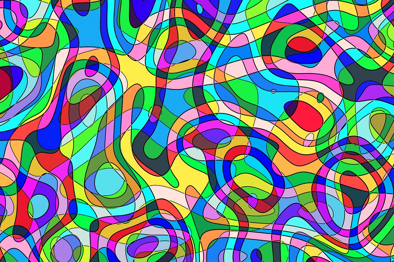 retro psychedelic pattern free photo