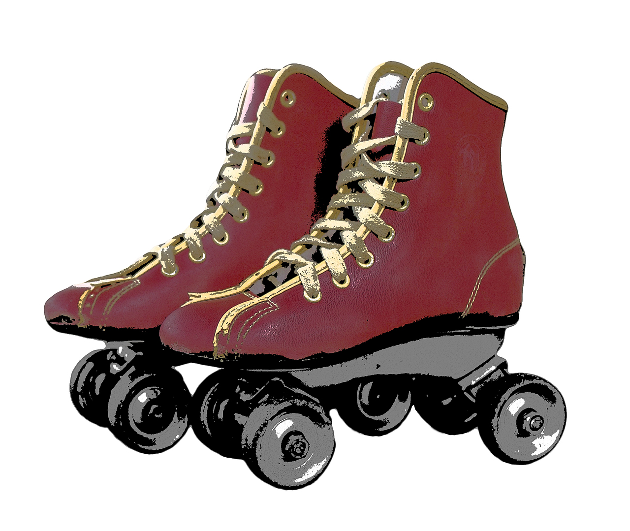 retro roller skates roller free photo