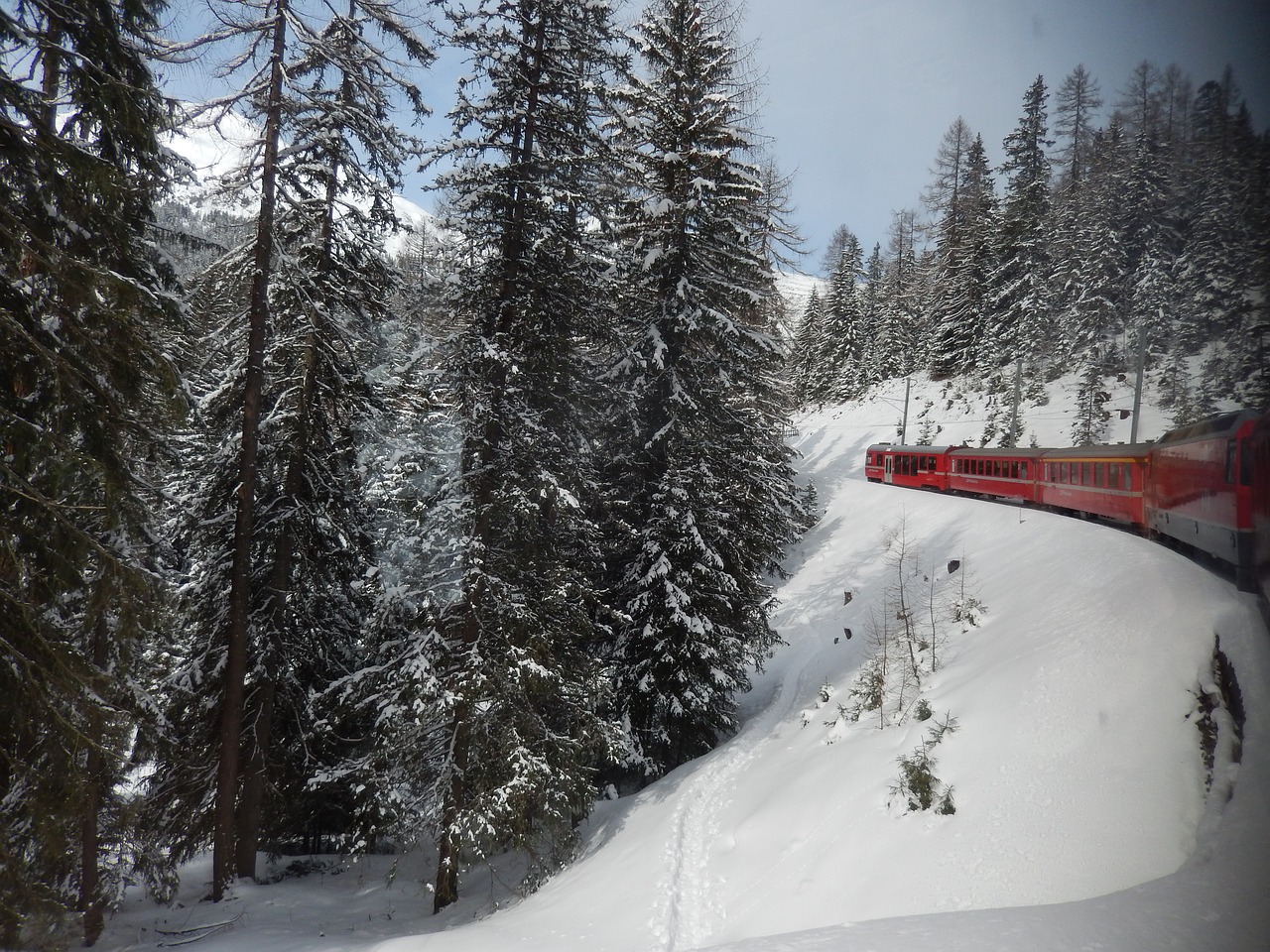 rhaetian railways graubünden ferrovia retica free photo