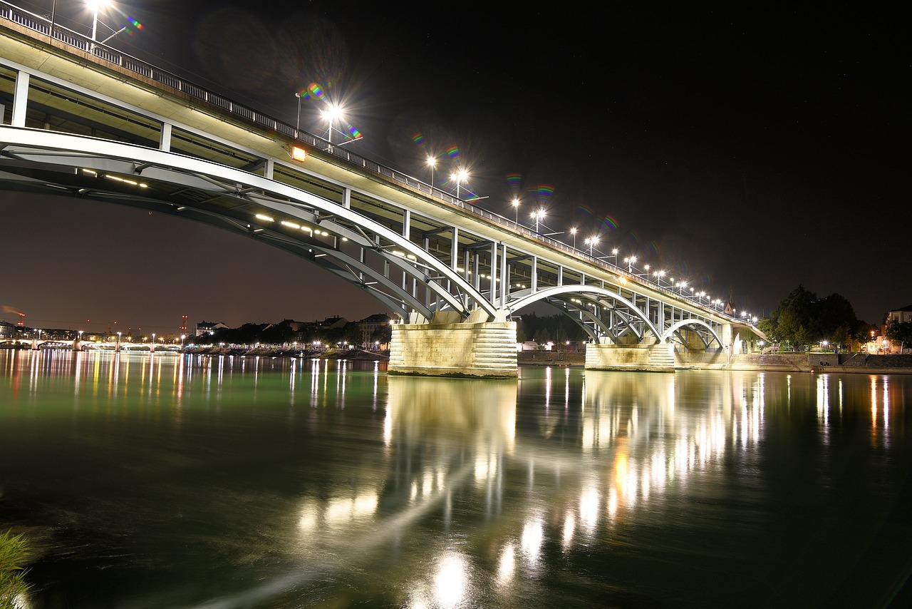 rhine bridge basel free photo