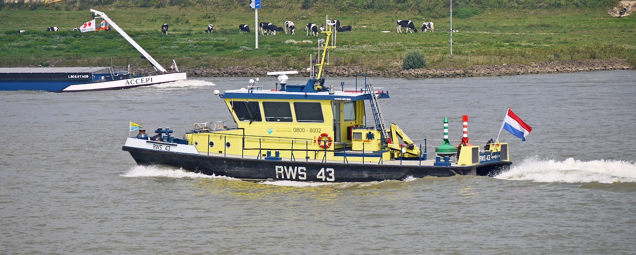 rhine control boat netherlands free photo