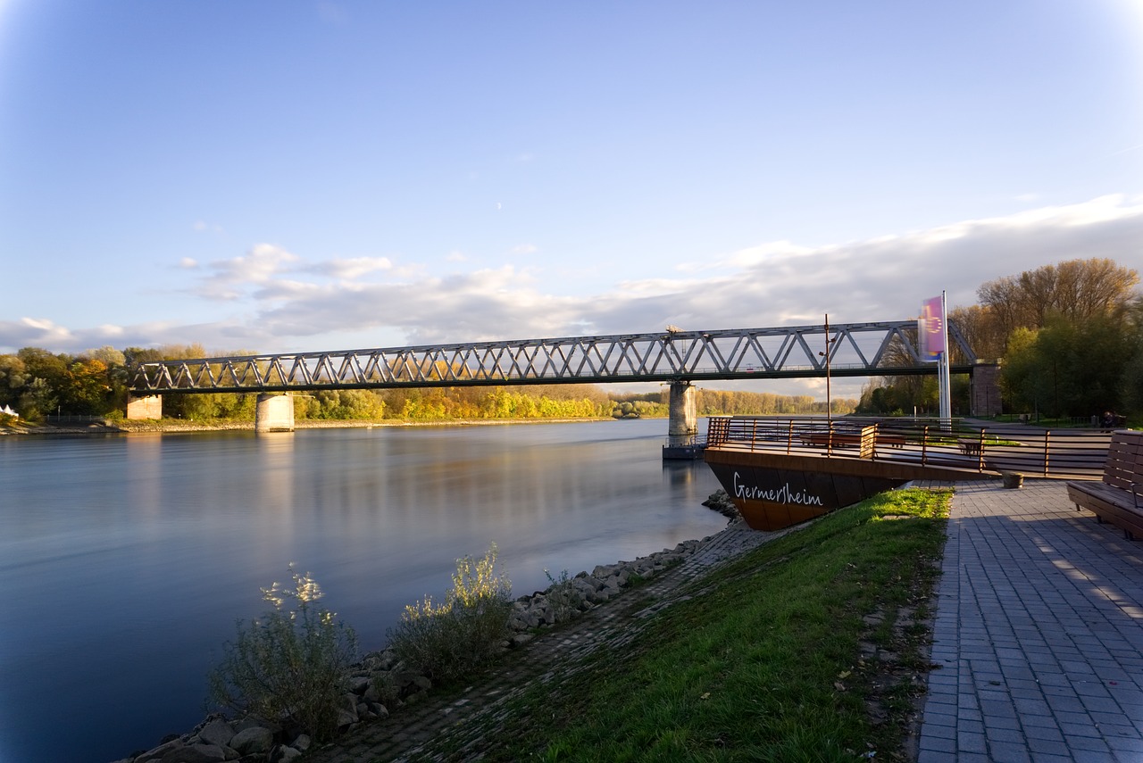 rhine river bank free photo