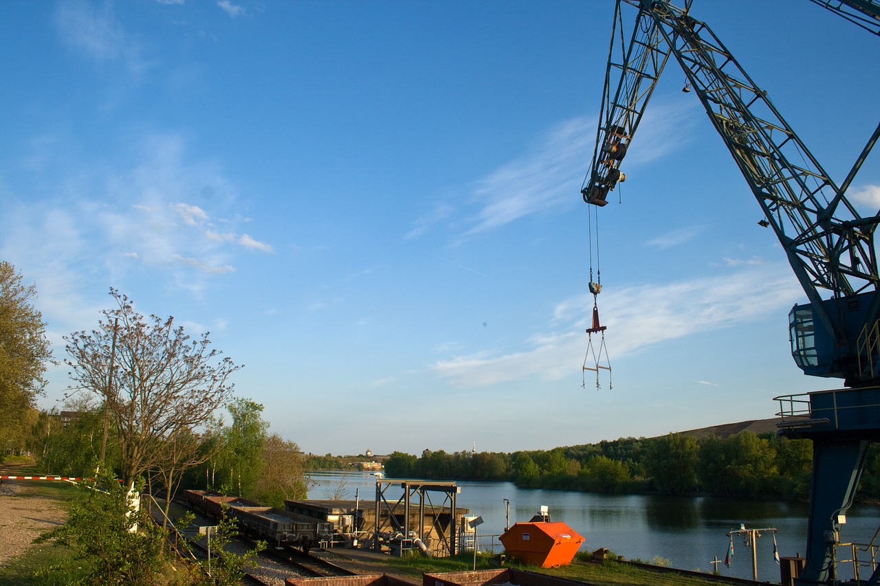 rhine crane old rhine free photo