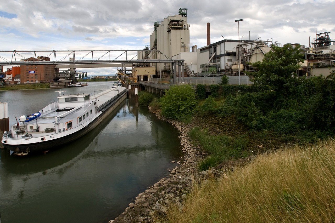 rhine old rhine industry free photo