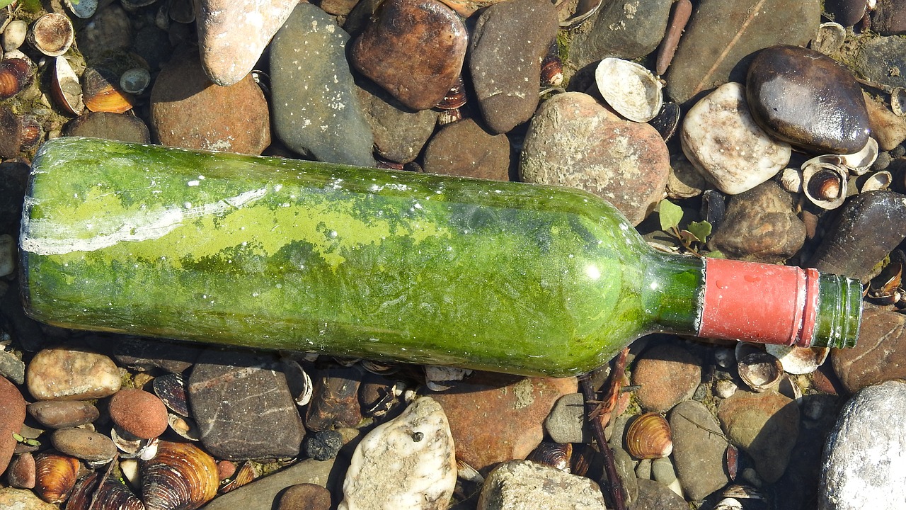 glass bottle old green glass free photo