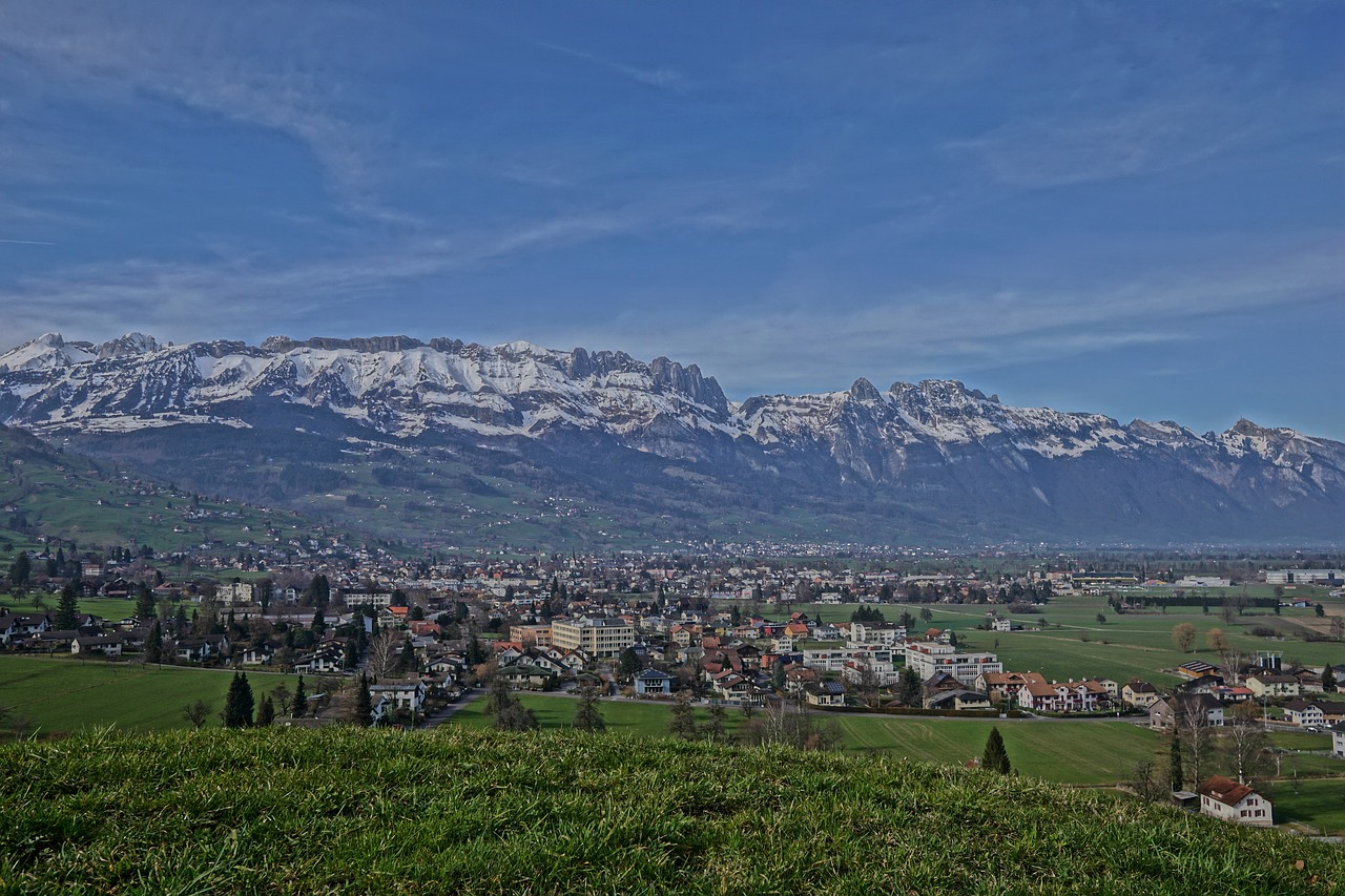 rhine valley  switzerland  cross mountains free photo