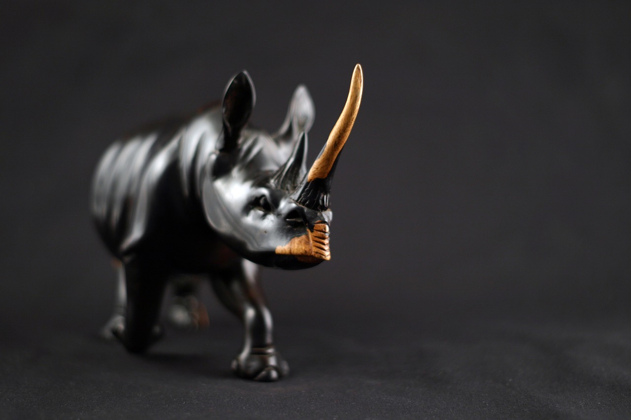 rhino sculpture art free photo