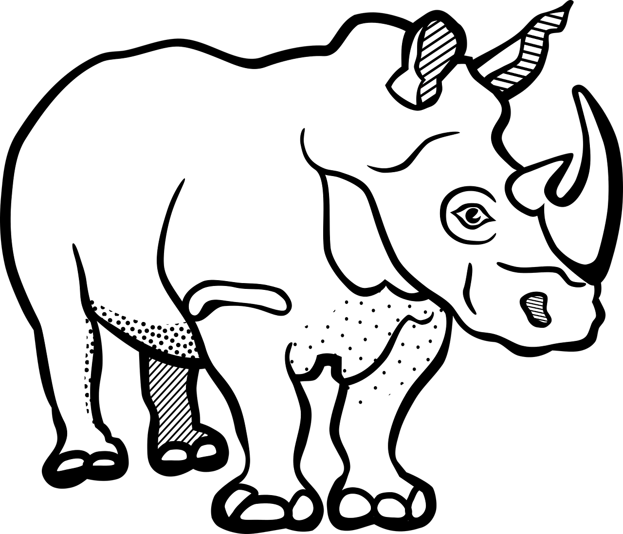 rhino rhinoceros mammal free photo
