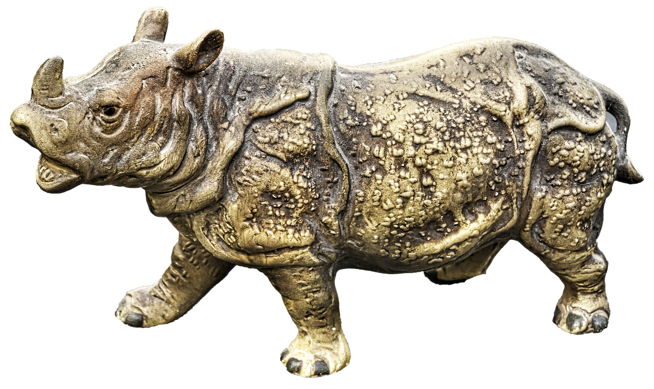rhino figure ceramic free photo