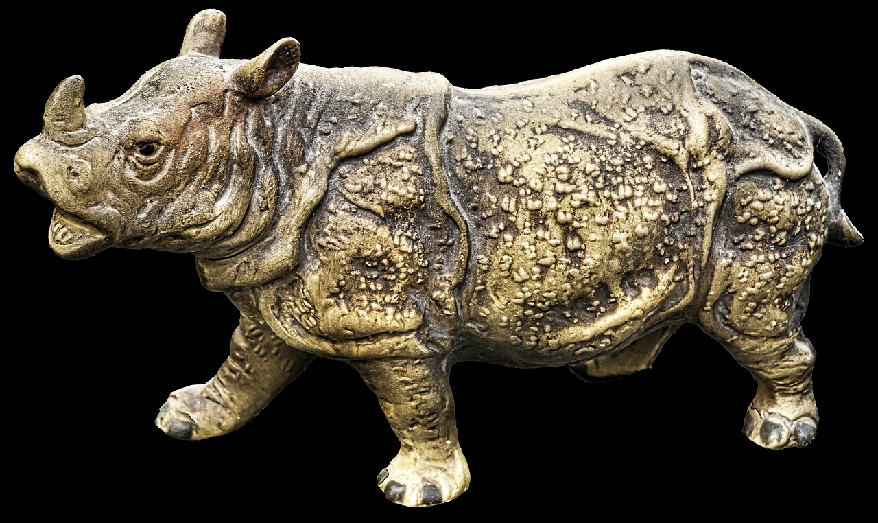 rhino figure ceramic free photo