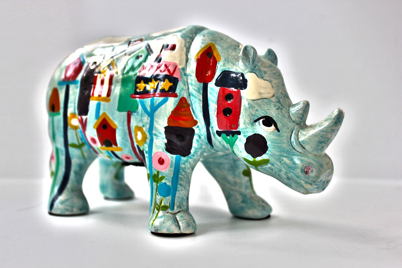 rhino animal color free photo