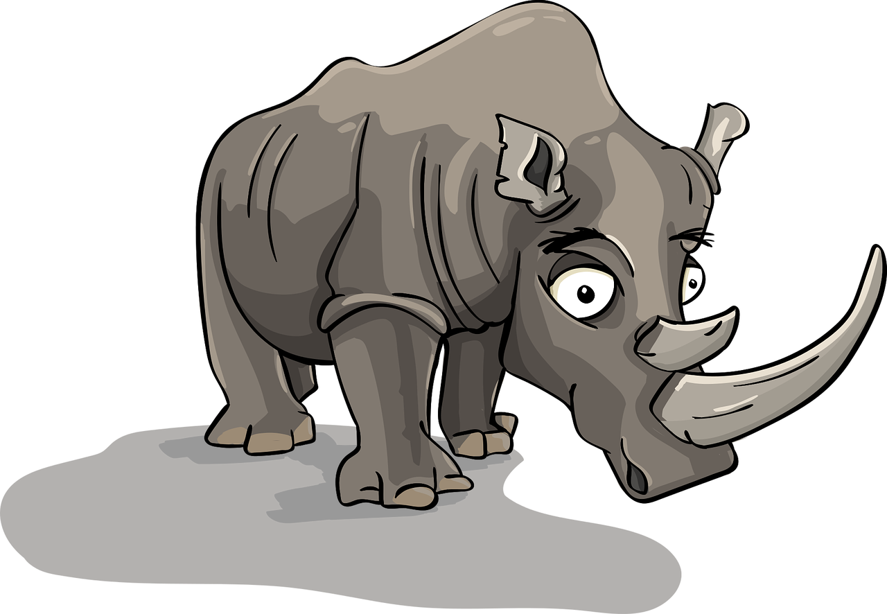 rhino  horn  cartoon free photo