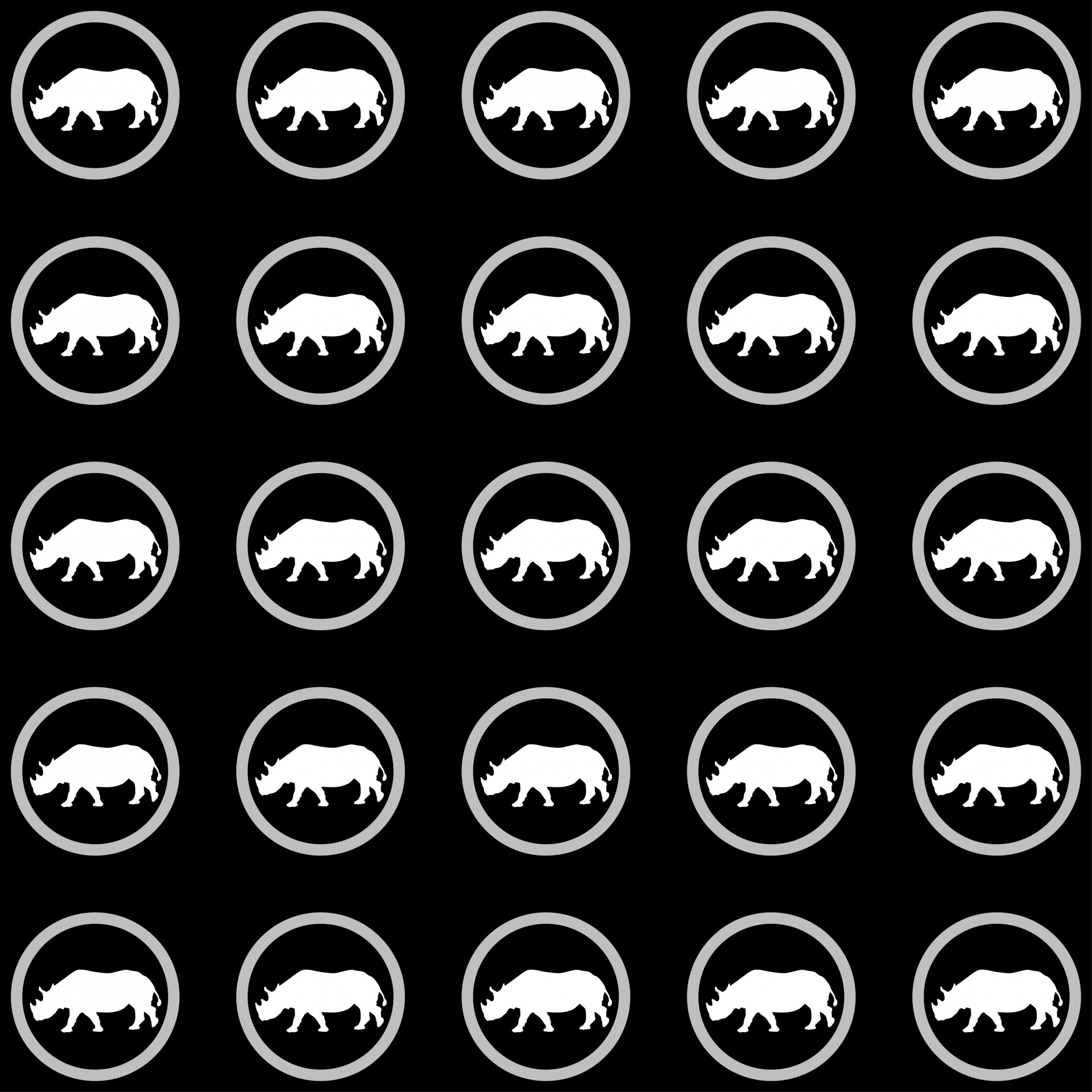 rhino rhinos silhouette free photo