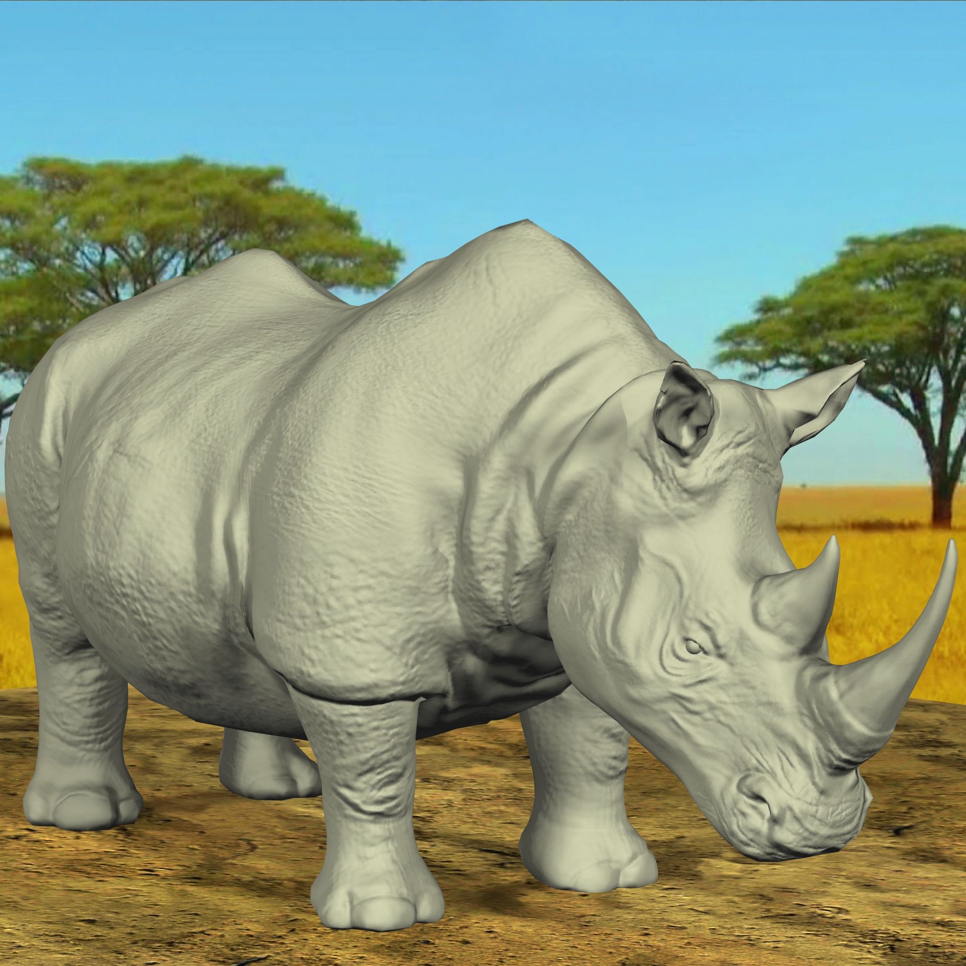 rhino rhinoceros 3d free photo