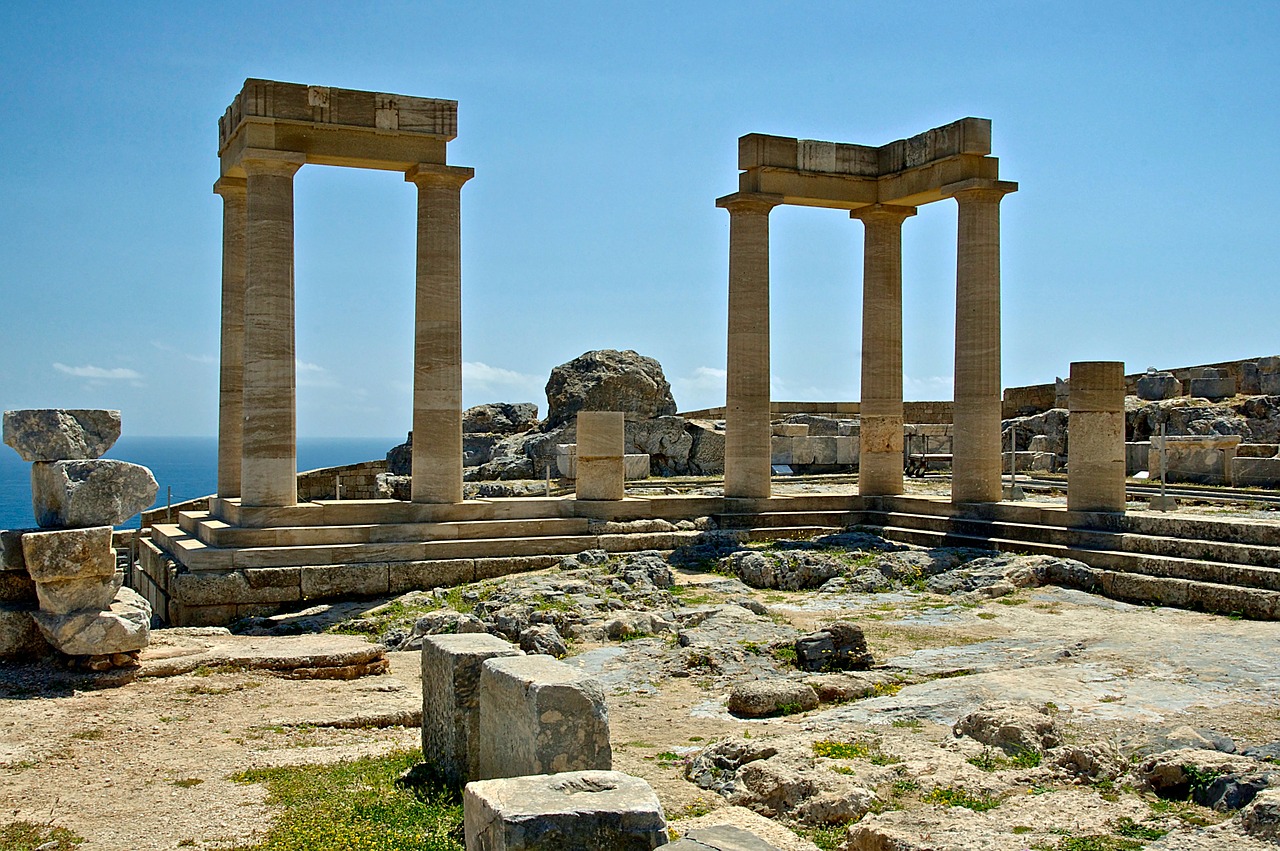 rhodes greece temple of athena free photo
